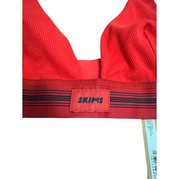 NWT! SKIMS Cotton Rib Plunge Bralette (M) - Picture 4 of 6